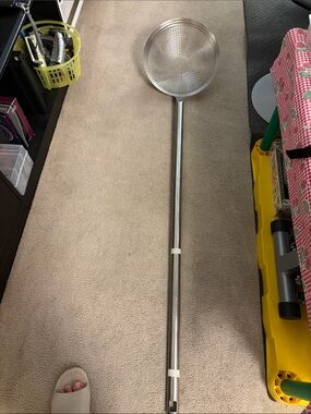 Extra Long Stainless Steel Skimmer Ladle - Silver
